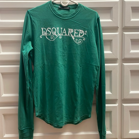 DSQUARED2 Green Crew Neck Logo Sweatshirt - Picture 1 of 6